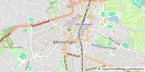Map of Altrincham, Cheshire