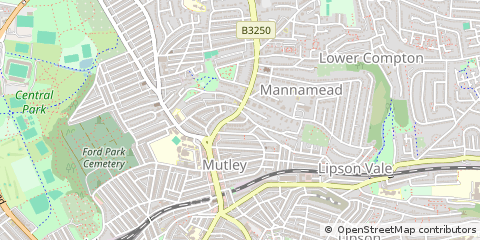 Map of Plymouth, Devon