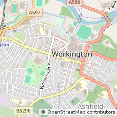 Map of Workington, Cumbria