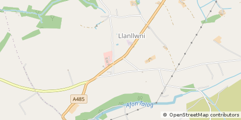 Map of Pencader, Carmarthenshire