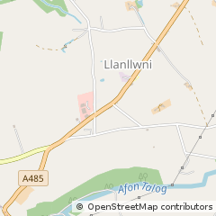 Map of Pencader, Carmarthenshire
