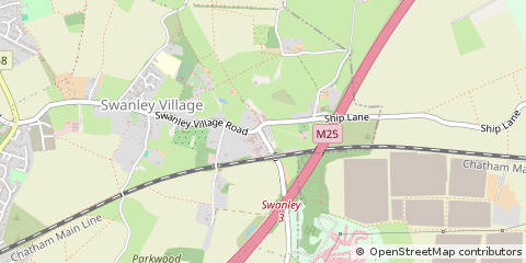 Map of Swanley Village, Kent