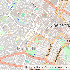 Map of Cheltenham, Gloucestershire