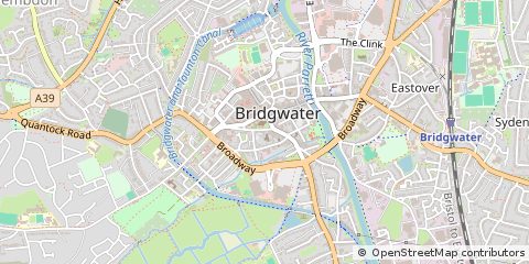 Map of Bridgwater, Somerset