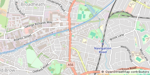 Map of Altrincham, Cheshire