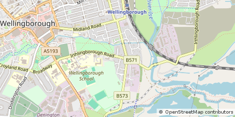 Map of Wellingborough, Northants