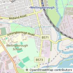 Map of Wellingborough, Northants