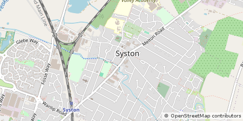 Map of Syston, Leics