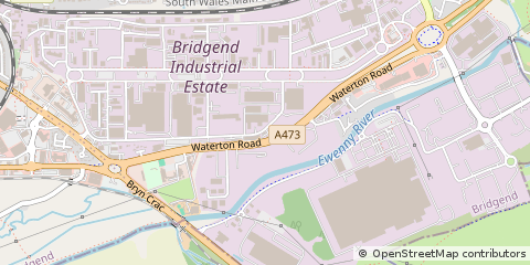 Map of Bridgend
