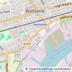 Map of Wallsend, Tyne & Wear