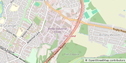 Map of Coventry, West Midlands