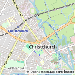 Map of Christchurch, Dorset