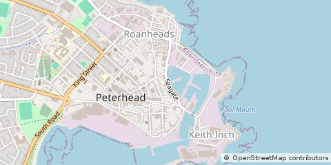 Map of Peterhead, Aberdeenshire