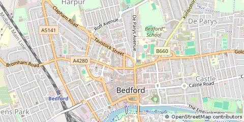 Map of Bedford