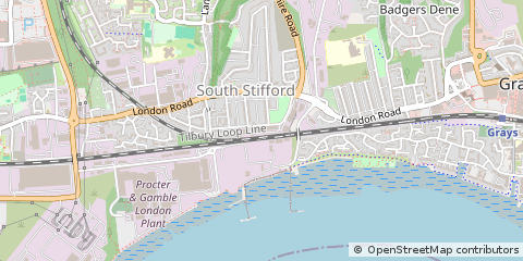 Map of Grays, Essex