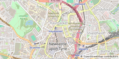 Map of Newcastle Upon Tyne