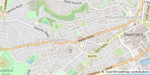 Map of Swansea