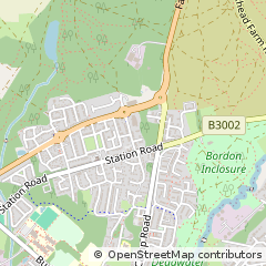 Map of Bordon, Hants