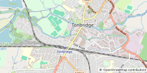Map of Tonbridge, Kent