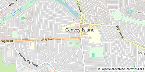 Map of Canvey Island, Essex