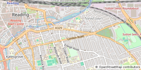 Map of Reading, Berkshire