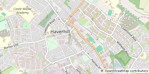 Map of Haverhill, Suffolk