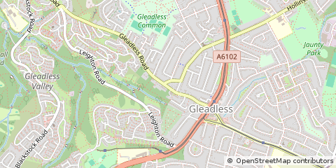 Map of Sheffield