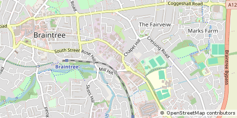 Map of Braintree, Essex