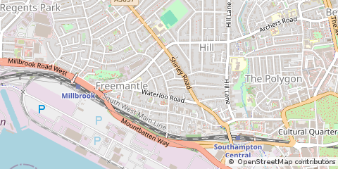 Map of Southampton, Hampshire