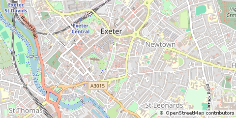 Map of Exeter