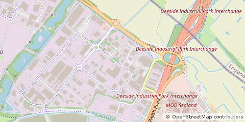 Map of Deeside, Flintshire