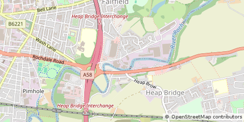 Map of Bury, Lancashire