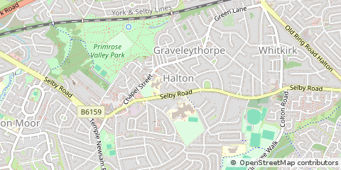 Map of Leeds, West Yorkshire