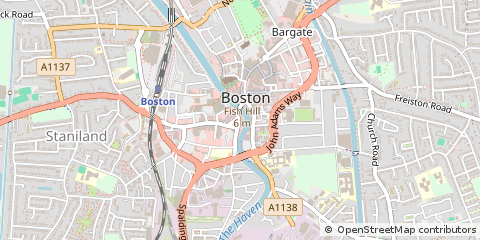 Map of Boston, Lincolnshire