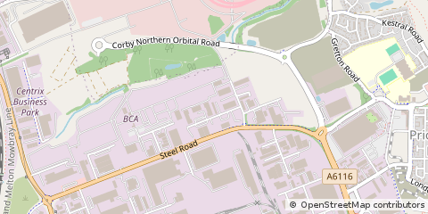 Map of Corby, Northamptonshire