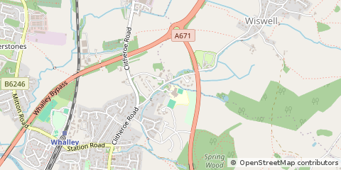 Map of Clitheroe, Lancashire