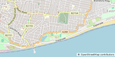 Map of Southsea, Hampshire