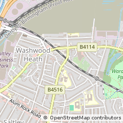 Map of Birmingham, West Midlands