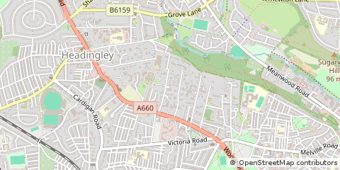 Map of Leeds, West Yorkshire