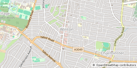 Map of Bournemouth, Dorset