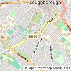 Map of Loughborough, Leicestershire