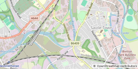 Map of Thornhill Road, Dewsbury