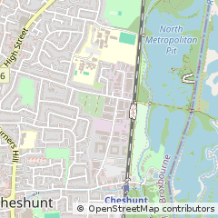 Map of Cheshunt, Herts