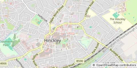 Map of Leicester, Leicestershire