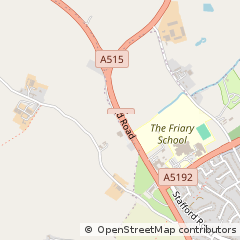 Map of Lichfield, Staffordshire