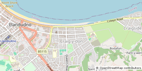 Map of Llandudno, Conwy