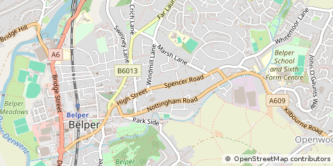 Map of Belper