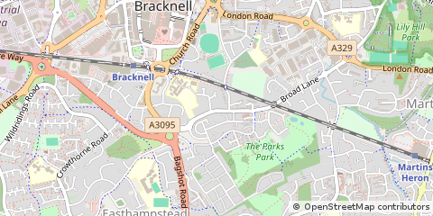 Map of Bracknell, Berkshire
