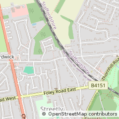 Map of Sutton Coldfield, West Midlands