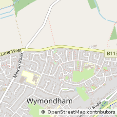 Map of Wymondham, Norfolk